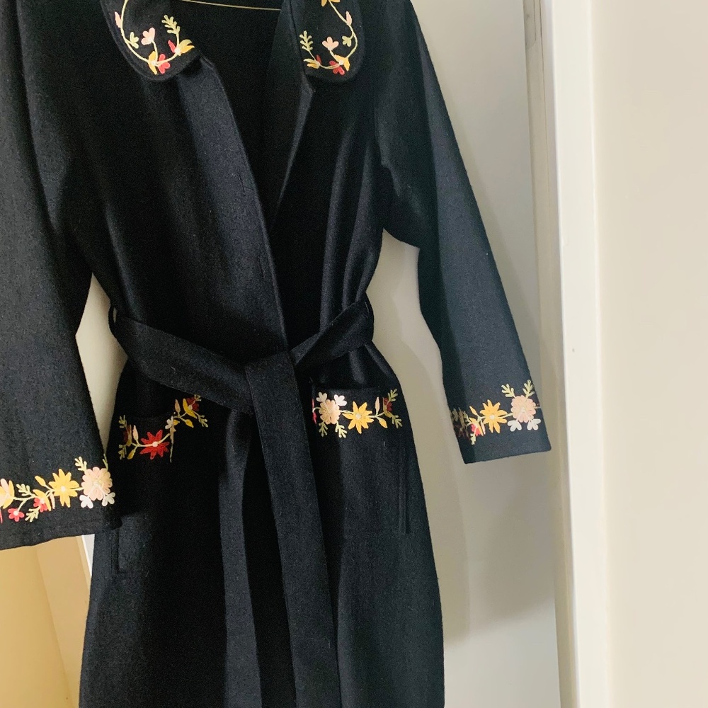 April Cornell Vintage Embroidered Coat size L